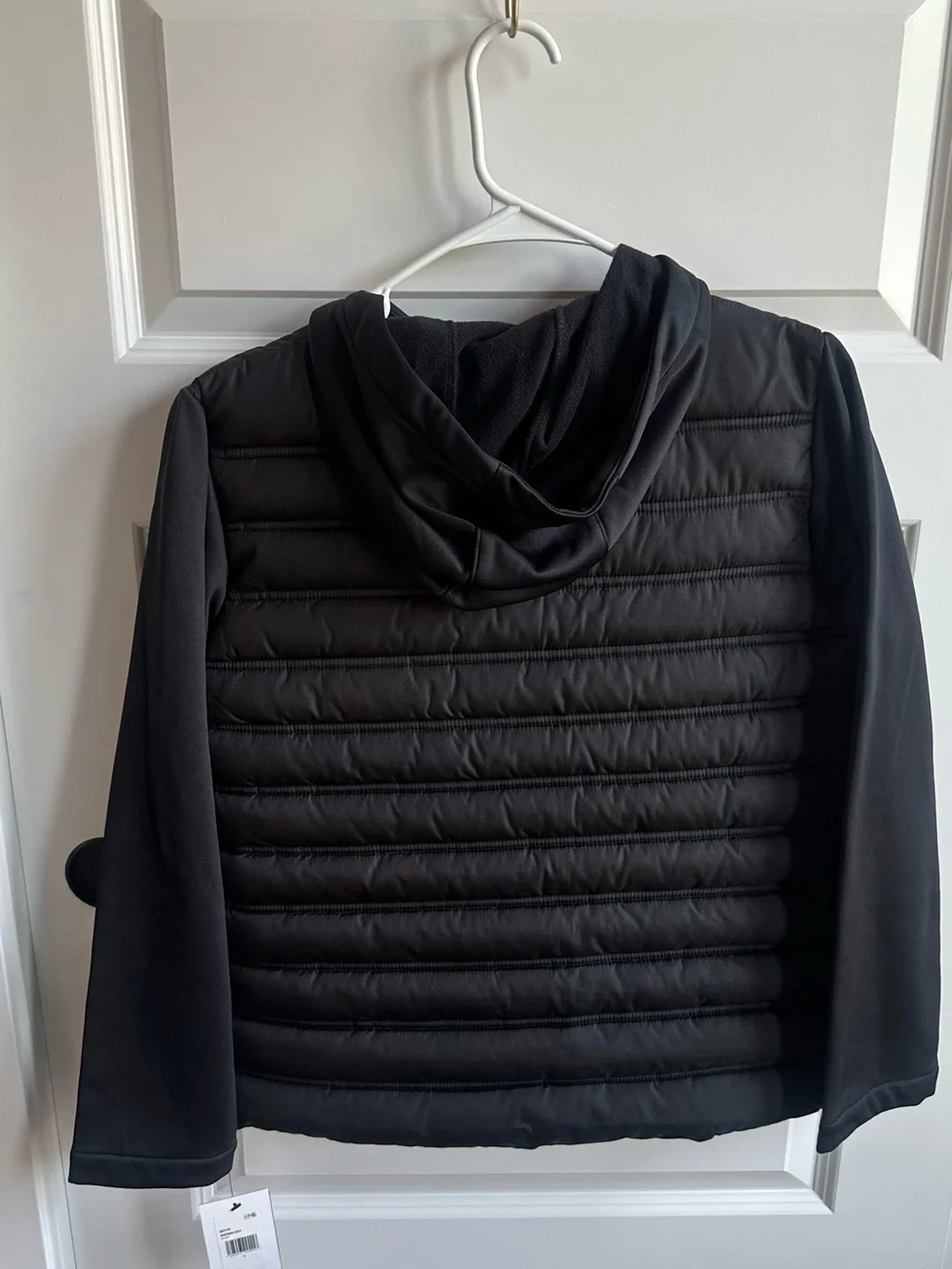Jordan Black Quilted Hooded Puffer Jacket